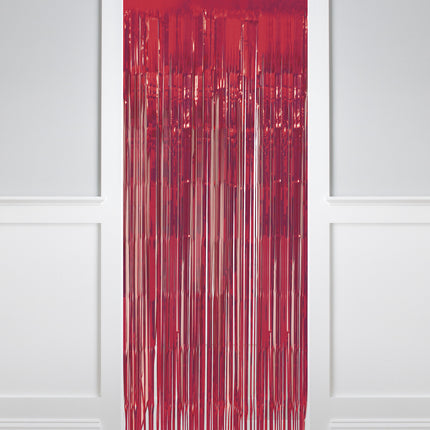 Rode Deurgordijn 2m