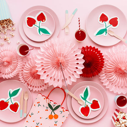 Mint Groene Popcorn Bakjes Goud Gestreept 12,5cm 6st