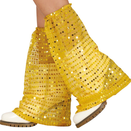 Gouden Beenwarmers Pailletten Organza