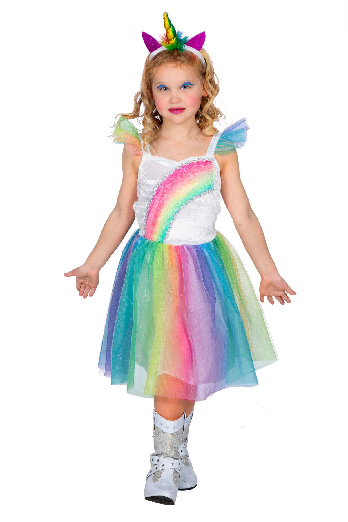 Unicorn Jurk Regenboog Meisje – Partywinkel - Main Image