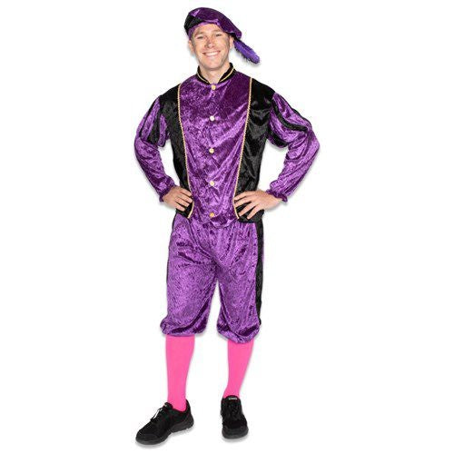 Pietenpak Velours Paars/Zwart