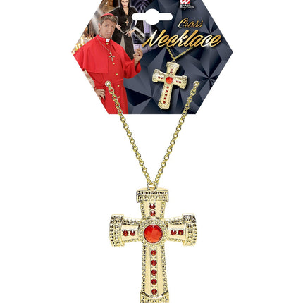 Ketting Kruis Met Edelsteen