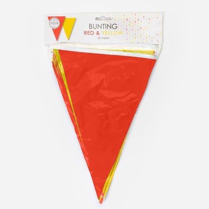 Vlaggenlijn Rood Geel 10m