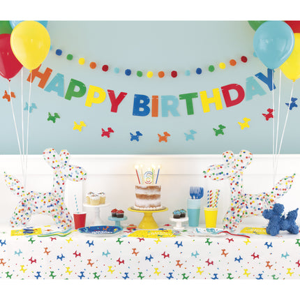 Hond Ballon Gekleurd 76cm