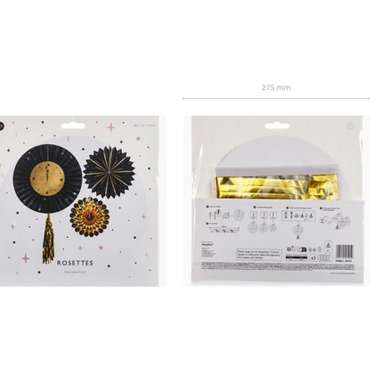 Oud En Nieuw Hangdecoratie Klok 3st