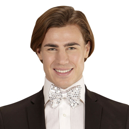 Zilveren Strik Pailletten Met Licht