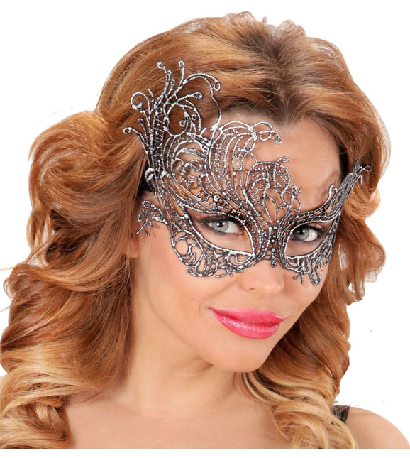 Zilveren Oogmasker Kant