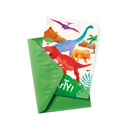 Dino Uitnodigingen 6st