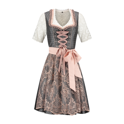 Roze Wit Creme Dirndl Jurk Oktoberfest Dames