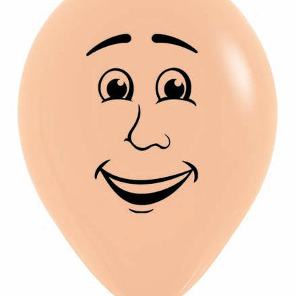 Ballonnen Man's Face Peach Blush 30cm 25st