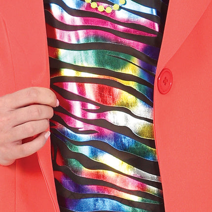 Neon 80S Kostuum Regenboog Dames