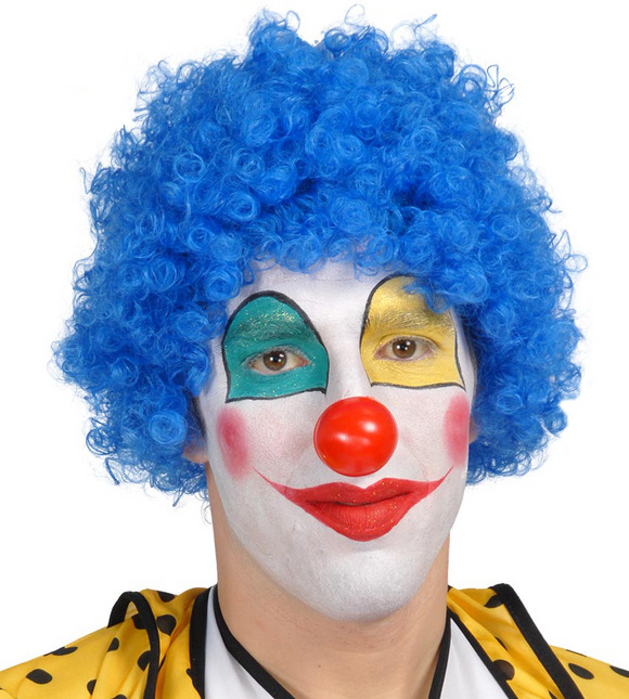 Blauwe Pruik Krullen