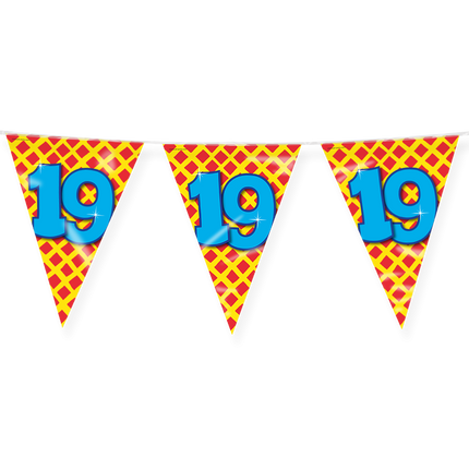 Vlaggenlijn 19 Jaar Gekleurd 10m