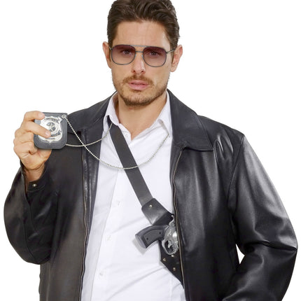 Politie Ketting Zwart Zilver