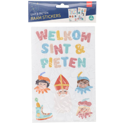 Raamstickers Welkom Sint & Pieten