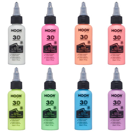 Moon Glow Glow in the Dark Fabric Paint Purple 30ml