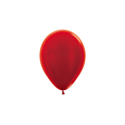 Ballonnen Metallic Red 12cm 50st