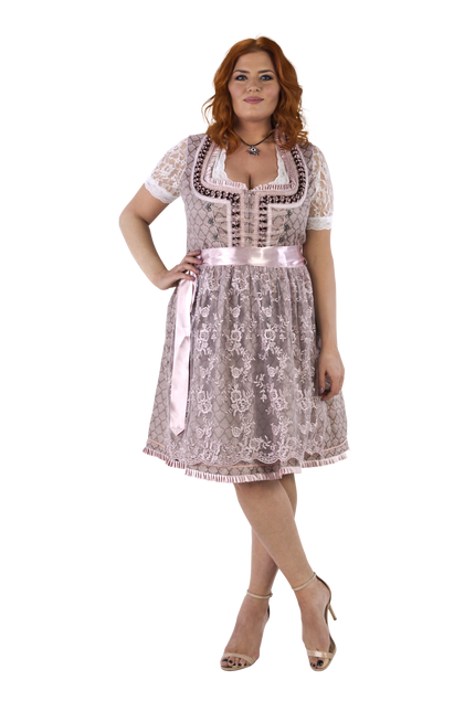 Roze Dirndl Jurk Oktoberfest Dames 2 Delig