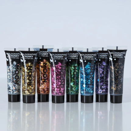 Moon Glitter Holographic Chunky Glitter Gel Gold 12ml