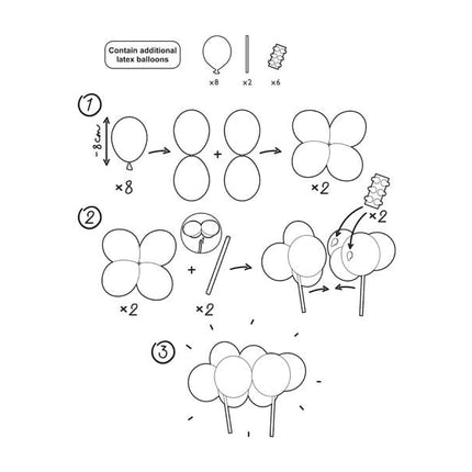 Roze Taarttopper Ballonnen 29cm