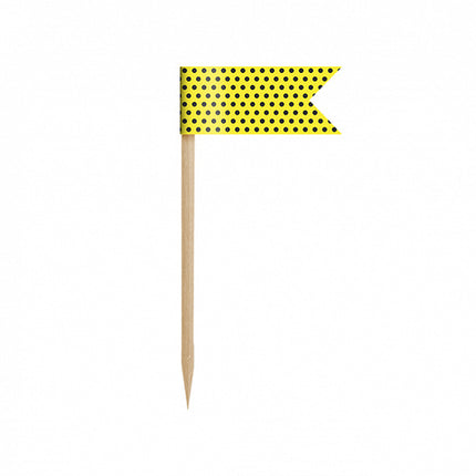 Caketopper Vlaggetjes 7cm 6st