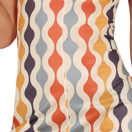 Disco 70S Jumpsuit Gekleurd Dames