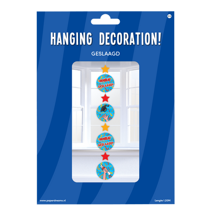 Hangdecoratie Geslaagd 120cm