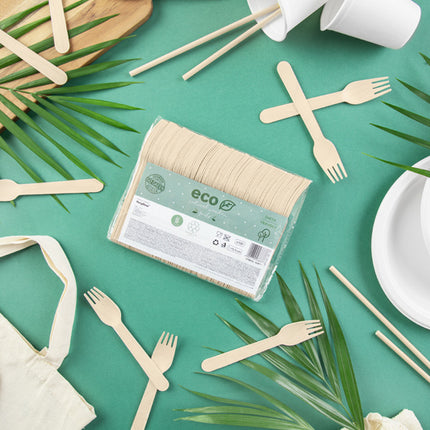 Houten Vorken 15,5cm 100st