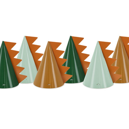 Dinosaurus Feesthoedjes 6st