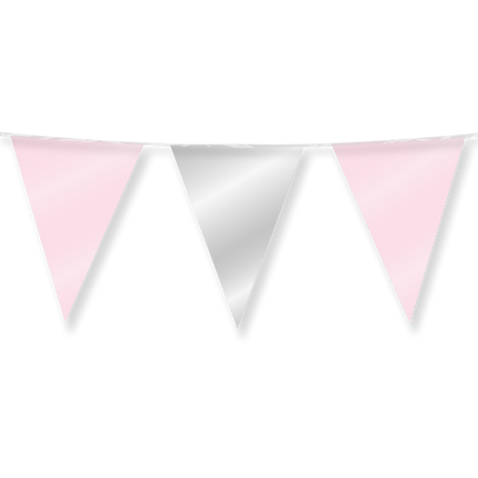Roze Zilveren Slinger Metallic 10m