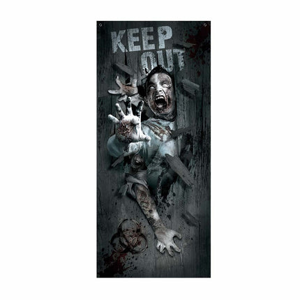 Halloween Deurposter Zombie 180cm x 80cm