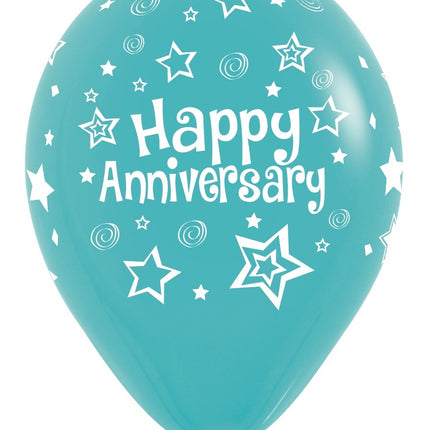 Ballonnen Happy Anniversary Mix 30cm 25st
