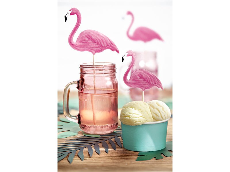Flamingo Prikkers 23,5cm 6st van Partydeco koop je bij Partywinkel