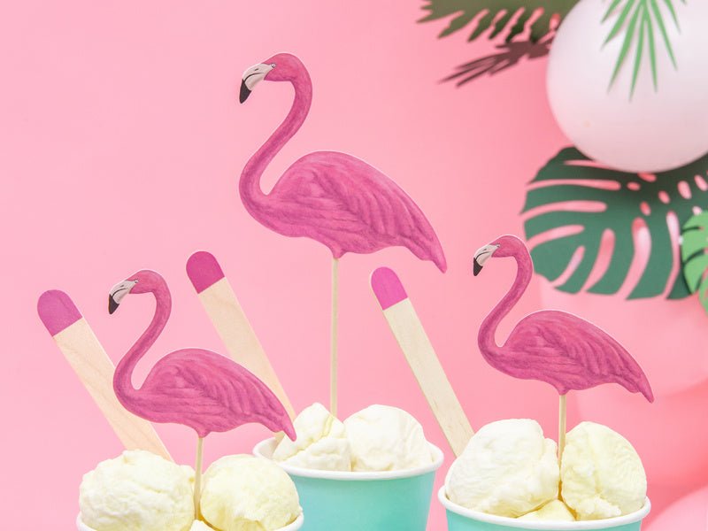 Flamingo Prikkers 23,5cm 6st van Partydeco koop je bij Partywinkel