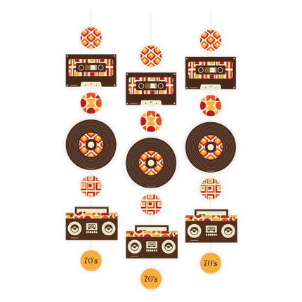 Flower Power Hangdecoratie 1,2m 3st van Paper Dreams koop je bij Partywinkel