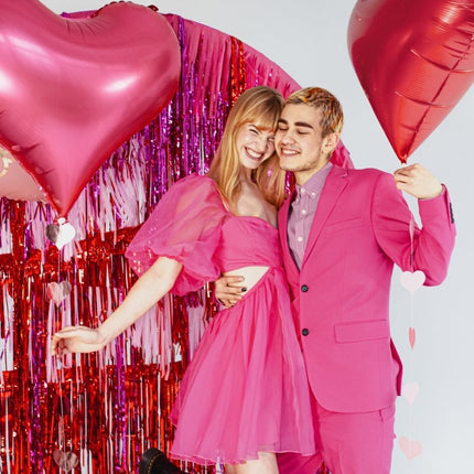 Hart Helium Ballon Roze Leeg 75cm van Partydeco koop je bij Partywinkel