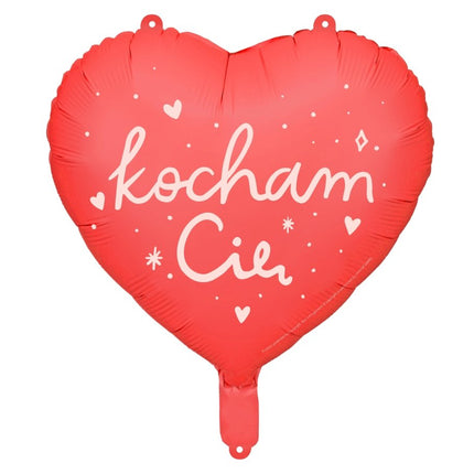 Hart Helium Ballon Kocham Cię Leeg 45cm van Partydeco koop je bij Partywinkel