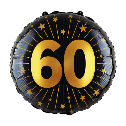 Foilballoon 18" - '60' Golden Celebrations van WeFiesta koop je bij Partywinkel