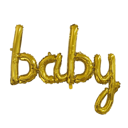 Folie Ballon Baby Goud 42cm leeg van WeFiesta koop je bij Partywinkel