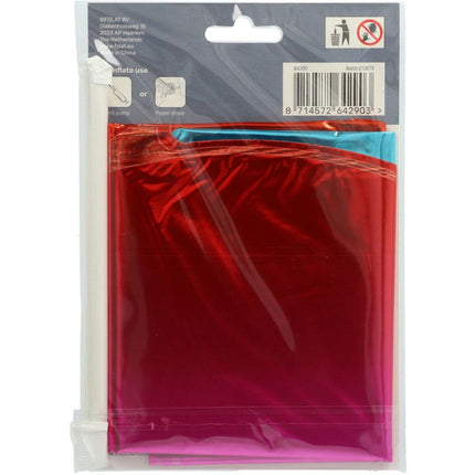 Folie Ballon Cijfer 0 Regenboog met standaard 72cm van Folat koop je bij Partywinkel