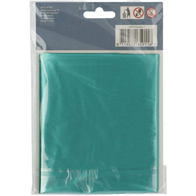 Folie Ballon Cijfer 1 Mat Groen XL 86cm leeg van Folat koop je bij Partywinkel