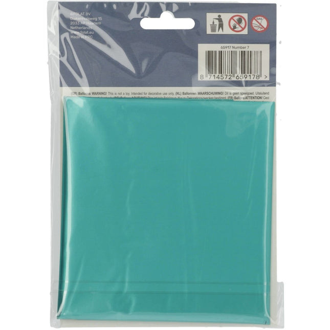 Folie Ballon Cijfer 7 Mat Groen XL 86cm leeg van Folat koop je bij Partywinkel