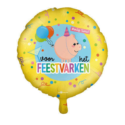 Folie ballon - Feestvarken van Paper Dreams koop je bij Partywinkel