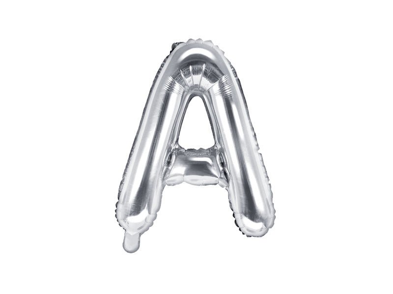 Folie Ballon Letter A Zilver Leeg 35cm van Partydeco koop je bij Partywinkel