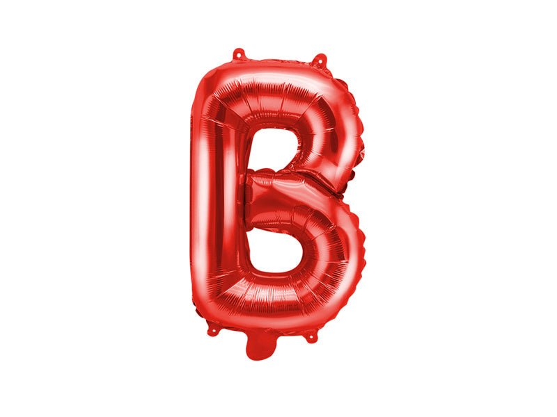 Folie Ballon Letter B Rood Leeg 35cm van Partydeco koop je bij Partywinkel