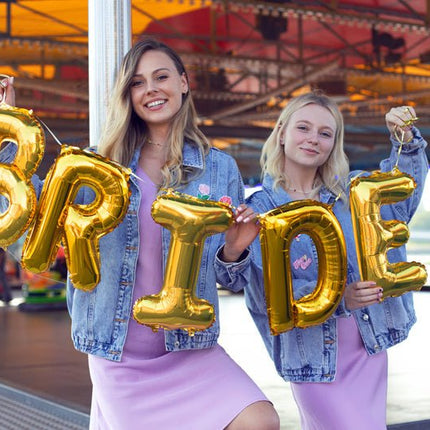 Folie Ballon Letter I Goud Leeg 35cm van Partydeco koop je bij Partywinkel