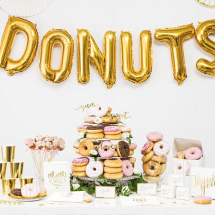 Folie Ballon Letter O Goud Leeg 35cm van Partydeco koop je bij Partywinkel