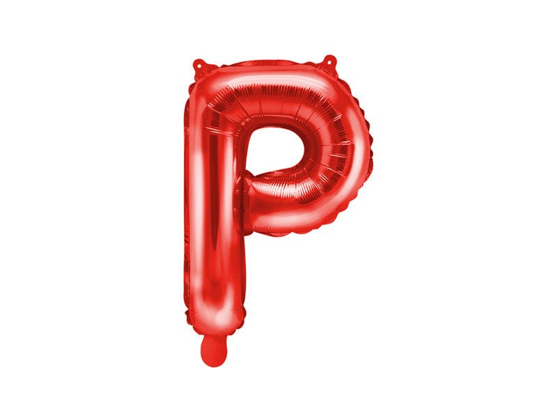 Folie Ballon Letter P Rood Leeg 35cm van Partydeco koop je bij Partywinkel