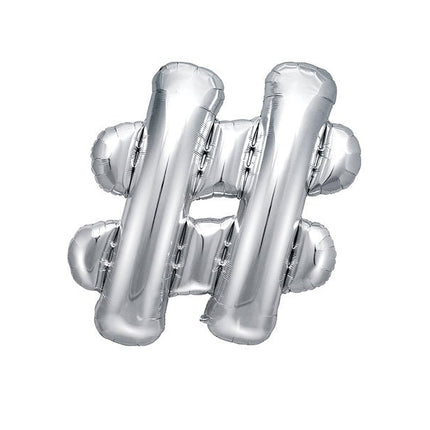 Folie Ballon Letter  Zilver Leeg 35cm van Partydeco koop je bij Partywinkel