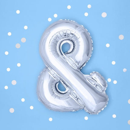 Folie Ballon Letter & Zilver Leeg 35cm van Partydeco koop je bij Partywinkel
